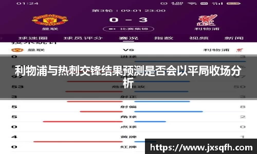 利物浦与热刺交锋结果预测是否会以平局收场分析